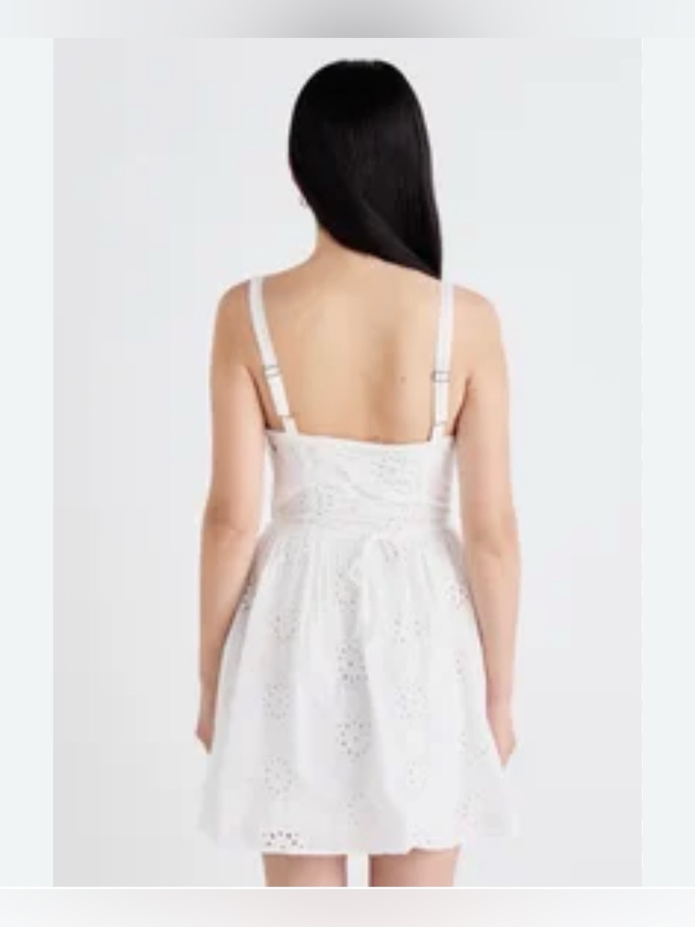 Calypso St. Barth White Eyelet Mini Dress with Adjustable Straps
